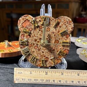 Adorable Semi-Prescious Mineral and Crystal Carved Animal clocks.